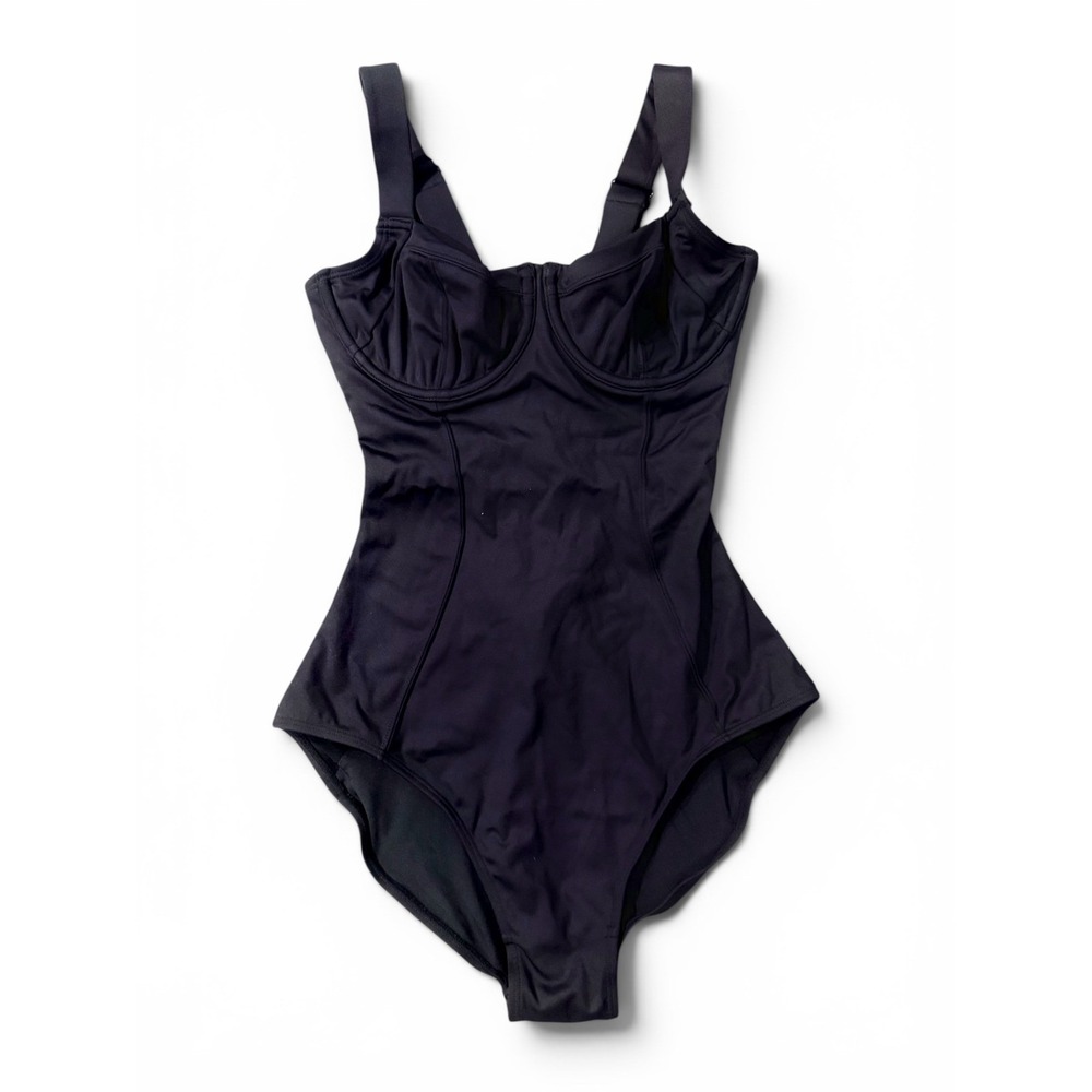 TA3 Lifty One Piece Swimsuit Black Lace-Up Back Shaping XS Reg/Long B/C Cup NWT